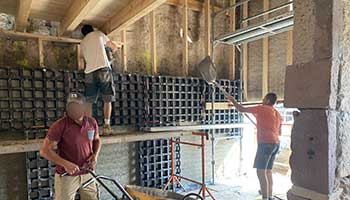 Exemple de réhabilitation en béton de chanvre